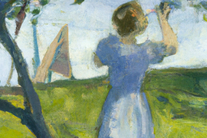 An modernist oil painting in the style of Matisse