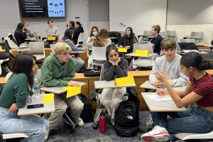 Students in Academic Freedom and Freedom of Speech Grand Challenge course